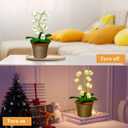 Lily of The Valley Lamp, Crochet Artificial Flower with 10 Little Night Lights, Cute Gifts for Women Wife Girlfriend Birthday Christmas Valentine Mother's Day -Large