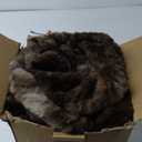 PHF Fluffy Ruched Faux Fur Twin Blanket for Couch, Cozy Plush Soft Luxury Warm for Fall Winter, Reversible Furry Thick Lightweight Blanket for Bed Sofa, Aesthetic Room Decor, 60 * 80 Inches, Tie Dye Brown