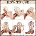 Amyhill Western Cowgirl Boots Flower Boxes Centerpiece Boot Shape Wood Boxes Decor Western Theme Party Cowgirl Favors Tabletop for Cowboy Birthday Party Baby Shower Wedding Supplies (Pink,6 Pcs)