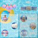 Chriffer Kids Swim Vest Life Jacket for 30-55 Pounds Boys and Girls, Toddler Floaties with Shoulder Harness Arm Wings for 2,3,4,5,6,7 Years Old Baby (Pink Purple)