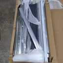 KEIKI 5x3 FT Outdoor Storage Shed with Pent Roof and Lockable Sliding Door, Small Waterproof Galvanized Steel Storage House with Aluminum Alloy Frame for Garden, Backyard, Patio, Lawn, Grey & White (Gray)