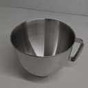 5 QT Food-Grade Stainless Steel Mixer Bowl Compatible With KITCHENAID TILT-HEAD STAND MIXERS 4.5-5 Quart, with Anti-slip handle & Prominent Clasp, Stainless Steel Polished