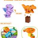 Kids Marble Run Building Block Dinosaur, Montessori Learning Resources STEM Toy Bricks Maze Puzzle Set Race Track Compatible with Major Brands for Age 3 4 5 6 7 8+ Boys Girls Birthdays
