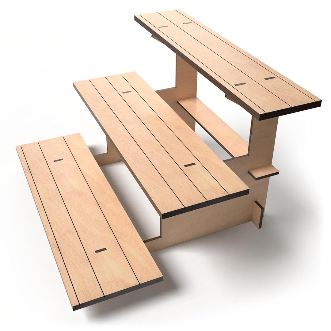 Straight Natural Wooden Tiered Display Stand, Portable Products Display Shelf, Jewelry Display, Card Display Rack, Display Risers, Altar Shelf, Display Stand for Vendor Events, Retail, Craft Shows