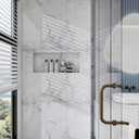 Shower Niche SMC Material 12X28Outside 14x30 in Niche for Shower Wall Shower Niches Ready for Tile Shelf Black, Inner Size: 12x28 Inch and Outer Size: 14x30 Inch