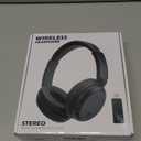 Wireless Bluetooth TV Headphones, HiFi Stereo Bluetooth Headphones Over Ear, Soft Earmuffs Lightweight Wireless Headsets with Deep DASS for TV, PC, Cellphone (Black)