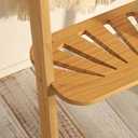 Minimalist Wood Blanket Ladder - Boho Style Wall-Leaning Display Towel Rack for Throw Quilt, Standing Ladder Shelf, Blanket Storage for Living Room, Bathroom