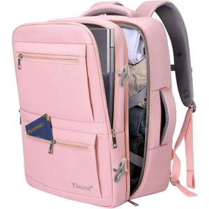 BALEINE Travel Backpack for Women Men, Large Sturdy Carry On Laptop Backpack Gifts for Business, Casual, Weekender, Hiking (Large, Pink)