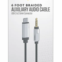 Acoustix™ Auxiliary Braided Audio Cable, 6 ft