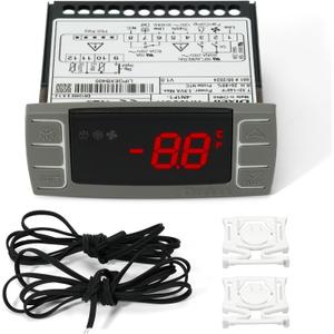 Fit for Dixell XR06CX-4N1F1 Temperature Controller-Functionality Upgrade, 120V 50-60hz #Replace for Dixell Controller W0302184 in Commercial Refrigerators/Freezer