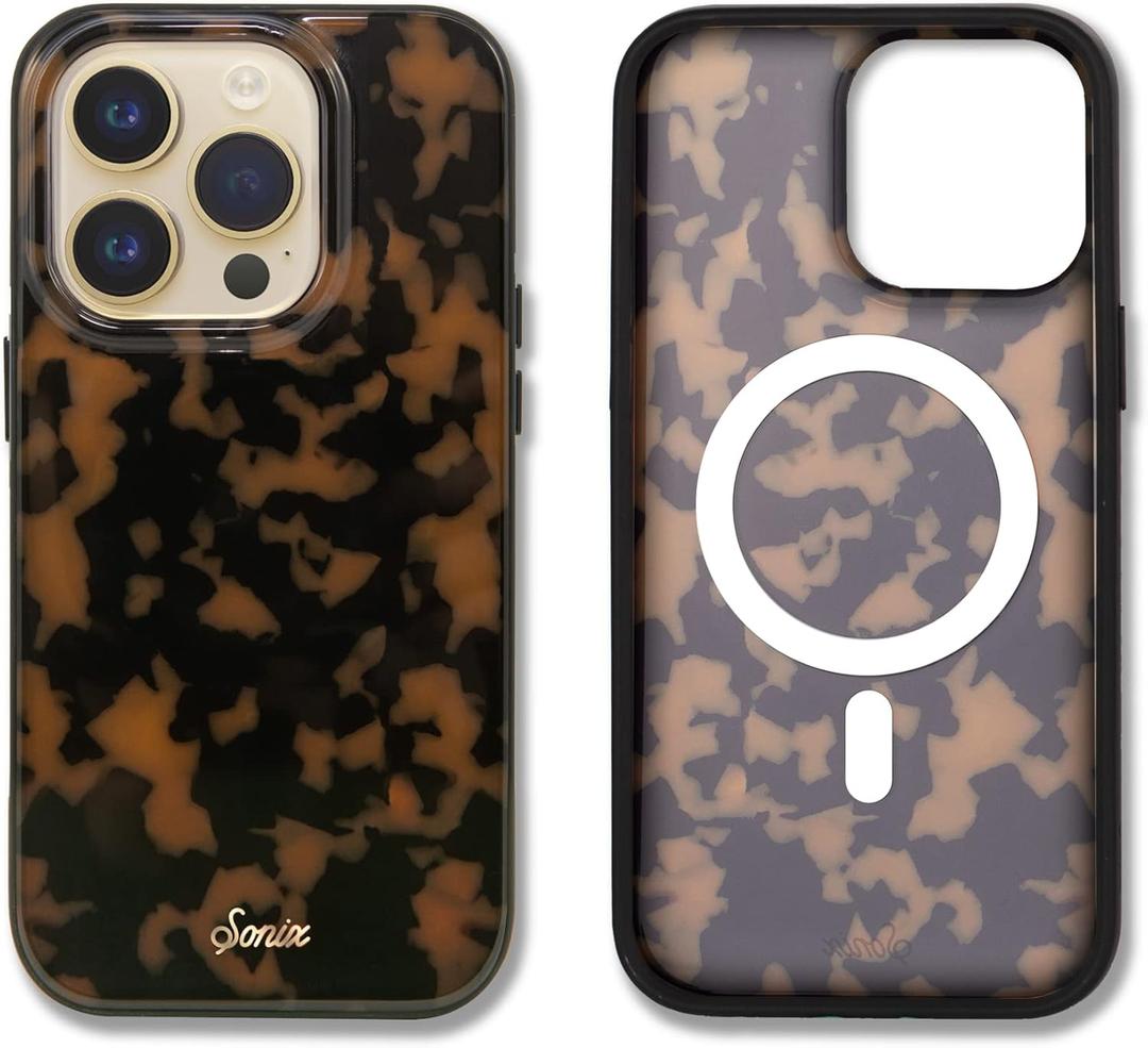 Sonix Case for iPhone 14 Pro | Compatible with MagSafe | 10ft Drop Tested | Tortoiseshell | Brown Tort (iPhone 14 Pro, Marble - Brown Tort)