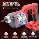 Cordless Concrete Vibrating Tool Compatible with Milwaukee M18 18V Battery, 800W Power Concrete Vibrator w/3.6FT Shaft Rod, 3600RPM Portable Electric Vibrarator Remove Air Bubble