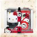 Hello Kitty Graduation Gift Set - Plush Hello Kitty in “Grad” Outfit, Themed Tumbler Cup with Straw, Decorative Ribbon Badge (Officially Licensed Product)