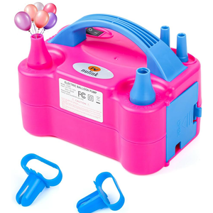 Nulink Electric Balloon Pump, Portable Electric Balloon Blower Machine Balloon Air Pump Dual Nozzle 110V 600W Balloon Inflator for Party Decorations