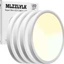 4PK 15.8 inch LED Flush Mount Ceiling Light Fixture,36W Super Slim LED Ceiling Light 3600LM,3000K/4000K/6000K CCT Selectable,Close to Ceiling Round Flat Panel light for Bedroom,Kitchen,Hallway (White)