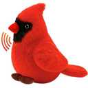 6 Pcs Cardinal Stuffed Animal with Authentic Bird Sound Stuffed Easter Gift Cardinals Bird Sounds Toy Cardinal Plush Toy for Kids