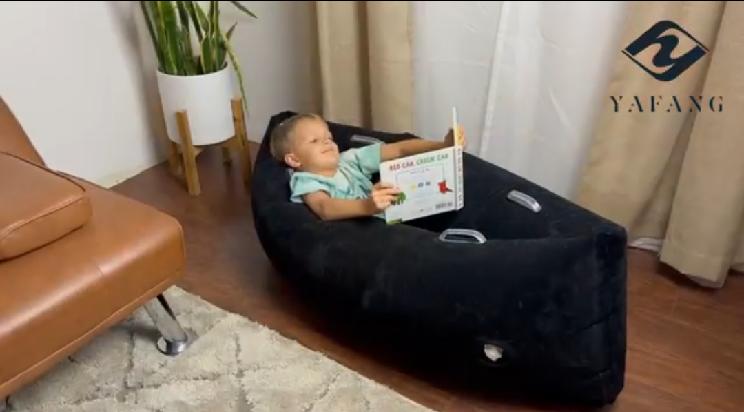 Inflatable Sensory Peapod for Kids with Sensory Needs(60 inches, Ages 6-12) - Compression Lounger Chair for Calming & Relaxing - Air Pump Included
