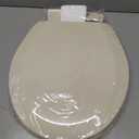 Angol Shiold Slow Close Wood Toilet Seat（Bone, Round 16.5''）