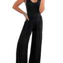 PRETTYGARDEN Women’s Summer Sleeveless Tank Jumpsuits High Waist ,  Long Pants Rompers, Black, Medium