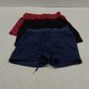 Huukeay 3 Pack Women's Waffle Knit Shorts Drawstring Casual Lounge Pajama Bottoms Comfy Summer Shorts with Pockets (Black, Claret, Navy Blue) Medium