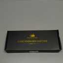 Bathroom Tray for Counter Top Organizer  Oak Wood Vanity Tray with Metal Frame for Dresser, Kitchen, Nightstand  Gold & White Decorative Storage (11" x 4.5" x 1.5")