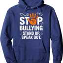 Stop Bullying Speak Out Kind Positive Empowering Message Pullover Hoodie, Medium