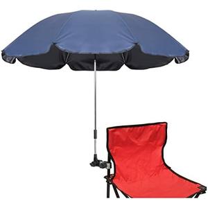 GRANDMEI Chair Umbrella with Clamp,46 inches UPF 50+ Clip on Parasol for Patio,Beach Chairs,Strollers,Wheelchairs,Golf Carts