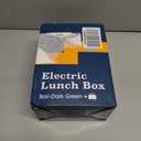 TRAVELISIMO Electric Lunch Box for Adults 80W Heated Lunch Box For Men 1.5L Stainless Steel Portable Food Warmer, 12/24/110V Electric Food Warmers for Travel & Work, Loncheras Para Hombres de Trabajo (Dark Green)