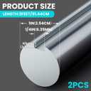 Hicarer 2 Pcs 1 in Round Keyed Shafting Keyed Shaft, Keyway: 1/4" x 9/64", 3ft Length, 1045 Carbon Steel
