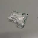 QWORK Clear Cube Crystal Lamp Finials with Silver Polished Chrome Base  2 Pack Modern 1-4/5" Tall Decorative Lamp Finial Cap Knobs