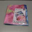 6 Pack Marble Design File Folders with Pockets - Plastic Folder with 2 Pockets & a Business Card Holder, Durable File Folders for Documents, School, Office & Home (Folder with Pockets (with Prong))