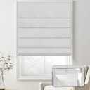 Doing-X No Drill Blackout Roman Shades for Indoor Windows,Cordless Roman Blinds,Linen No Tools Window Shades,Easy to Install Window Blinds for Home Bedroom,Blackout-Gray 30" W x 72" H