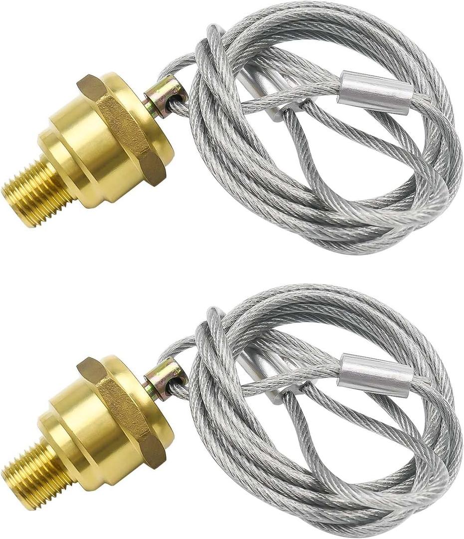 2 Pack of  NPT Air Tank Drain Valve with 60" Cable, Air Brake Reservoir Drain Valve Air Compressor Drain Valve For Semi Trucks Replaces Haldex 12105 N3613AD