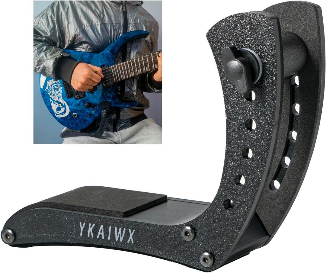 Ergonomic Electric Guitar Holder Footstool Leg Stand Guitar Foot Stool Electric Guitar Support Leg Stand Guitar Lifter (Black)