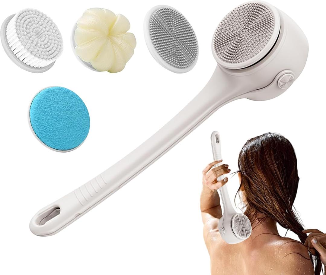 Electric Back Scrubber,Electric Bath Cleaning Scrubber | Rechargeable Body Cleaning Brush - for Toilet Shower Bathroom Hotel Home Family Spa