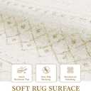 Area Rug 3x5 Geometric Rug: Washable Boho Moroccan Rugs Soft Farmhouse Rug, Modern Neutral Stain Resistant Indoor Floor Carpet for Livingroom Bedroom Dining Table Nursery(Beige,3X5)