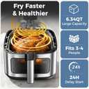 DUMOS Air Fryer 6.34 Quarts, 8-in-1 Airfryer with Presets & Viewing Window, 12.99"x 10.83"x11.42"