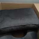 HOMBYS Extra Long BBL Pillow After Surgery for Sleeping & Sitting, Brazilian Butt Lift Pillow with Extended Back Support, BBL Chair with Hole, Mixed Filling (High-Density Foam + Soft Shredded Fill) (Dark Grey)