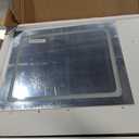 Makeup Vanity Desk with Smart LED Mirror & Charging Station, 35.4" White Vanity Table Set with Cushioned Stool, 4 Drawers & Hairdryer Rack, Modern Bedroom Dressing Table-White