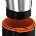 KRUPS Silent Vortex Electric Coffee Grinder: 3 oz Capacity, 5x Quieter, 175W Motor for Coffee Beans, Spices & Herbs - Removable Dishwasher-Safe Bowl, 12-Cup Yield, Black