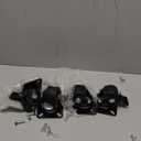 W B D WEIBIDA 2-inch Plate Swivel Caster Wheels Set of 4 Heavy Duty, Load Capacity 2200lbs, Low Gravity Center Black Extra Width Caster with Brake, Durable & Quiet & Sturdy Nylon Wheels for Industrial