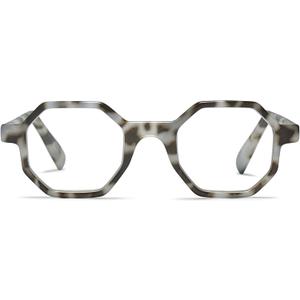 2SeeLife Oversized Hexagon TR-90 Reading Glasses for Men & Women – Medium–Wide Fit, Durable, Spring Hinges, Premium Readers, Gray Tortoise, +1.50