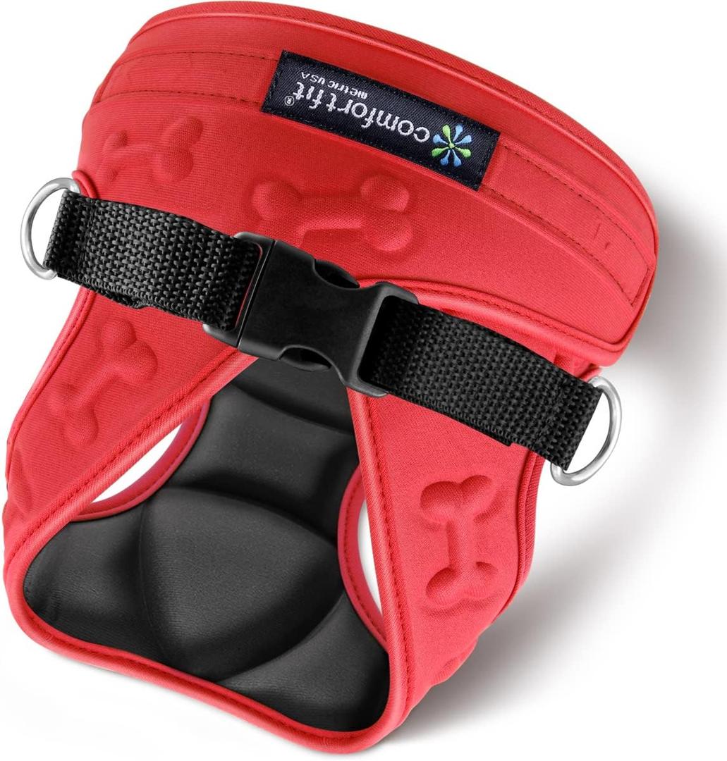 Comfort Fit No Pull Step-in Dog Harness XS Harness for Small Medium Dogs, Easy Walk Adjustable Vest for Puppy or Service Dog Soft Padded, Lightweight Red XS (Chest 11" - 13")