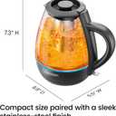 Chefman Electric Kettle with Tea Infuser, Compact 1L (4 Cups), 1500W, Removable Lid for Easy Cleaning, Boil-Dry Protection, Stainless Steel Filter, BPA Free, Auto Shut Off, Small Electric Tea Kettle