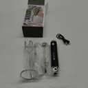 Maestri House Rechargeable Milk Frother with Stand, LunaFro Handheld Electric Foam Maker Waterproof Detachable Stainless Steel Whisk Drink Mixer Foamer for Lattes, Cappuccino (Black)