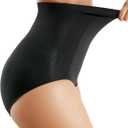 Momcozy Tummy Control Shapewear Panties, High-Waist Body Shaper, Seamless Shaping Underwear for Postpartum & Daily Dress Black Large