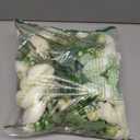 12 Bundles Peonies Artificial White Flowers Bouquet, Lifelike Silk Fake Peonies with Stems for Home Table Centerpieces, Wedding, Party & DIY Bridal Floral Arrangements (White)
