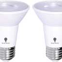 2 Pack PAR20 Outdoor LED Flood Light Bulb 8W 75 Watt Equivalent 500 Lumens Dimmable Waterproof E26 5000K Cool White LED Flood Light Bulbs for Security Led Spotlight Indoor Led Recessed Light Bulbs