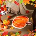 Haull 6 Pcs Fall Thanksgiving Bathroom Rugs Decorations for Home, Autumn Pumpkin Rugs Bulk Orange Washable Nonslip Mat Decor for Living Room Doorway Farmhouse Thanksgiving Neighbor Gift, 16 x 16 Inch