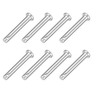 uxcell 8Pcs 5/32" x 1" Single Hole Clevis Pins, 304 Stainless Steel Flat Head Clevis Pins Hitch Pin for Trailer Latch, Mechanics Repair, Furniture Installation, Industrial Equipment